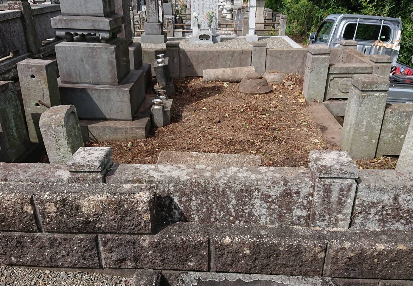 お墓参り、清掃後